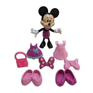 Disney Minnie Mouse Princess Bow-tique Snap 'n Style Lot‎ Doll Pose Dress Up #1